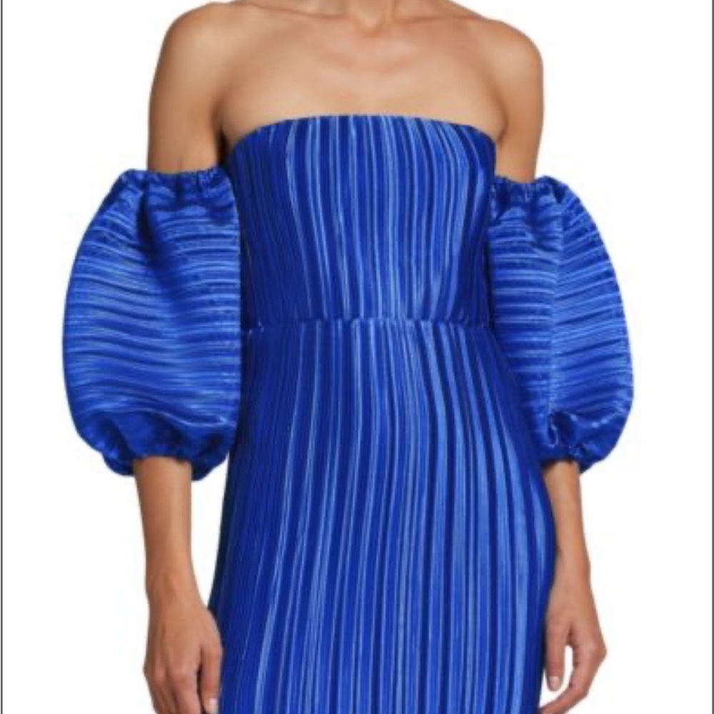 Chic Off-Shoulder Blue Mini Dress